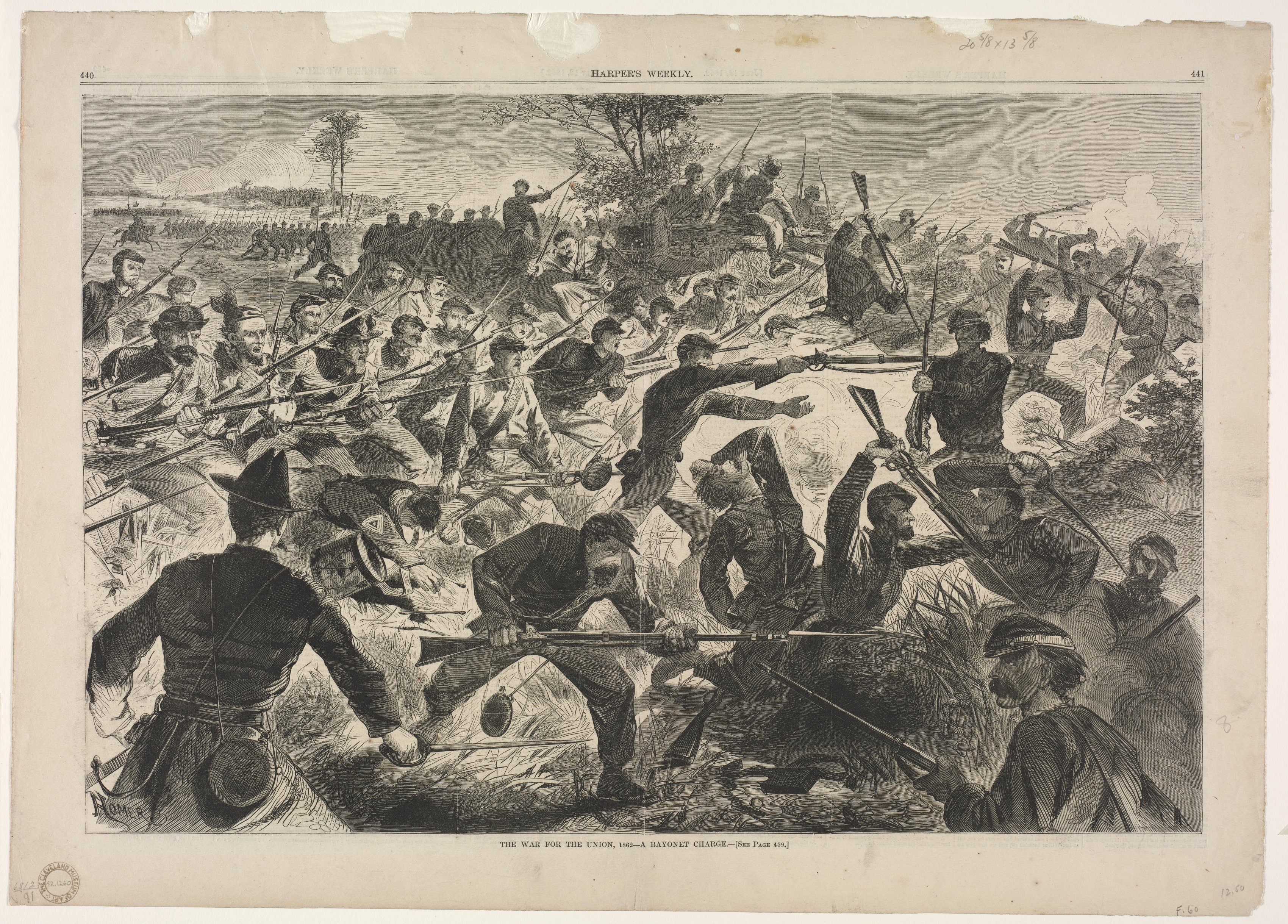 Winslow Homer, The War for the Union, 1862 - A Bayonet Charge