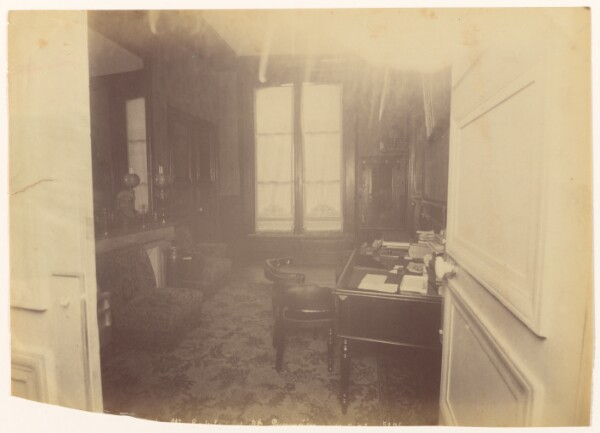 Alphonse Bertillon, Assassinat du nommé Banderly Dentiste par le nommé Martin … Vue du Bureau où Martin a tenté d’assassiner la Caissière