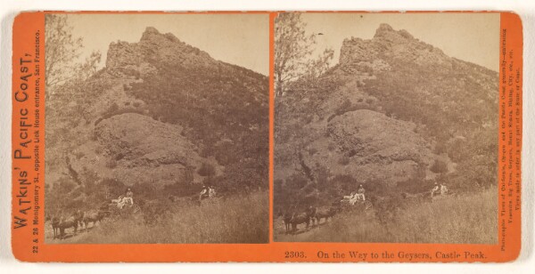 Carleton Watkins, On the Way to Geysers, Castle Peak.