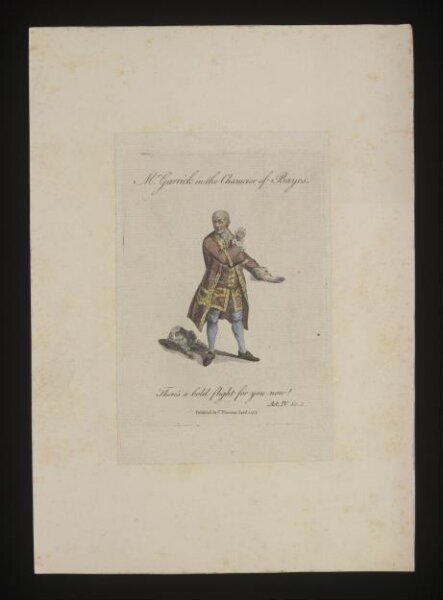 unknown, Mr Garrick in the character of Bayes