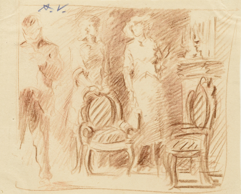 Ado (autor) Vabbe, Threesome in interior