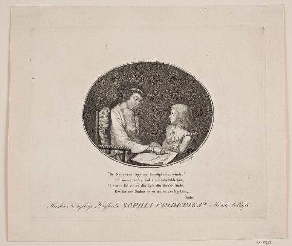 Gerhard Ludvig Lahde, Dronning Sophia Friderika med arveprinsen