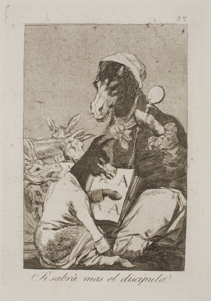 Francisco de Goya, Ved eleven mere end læreren?