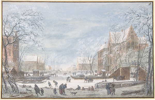 Abraham Rademaker, Snow Falling on a Dutch Town