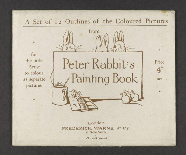 Potter, Beatrix, A set of 12 outlines of illustrations from Peter Rabbit's Painting Book