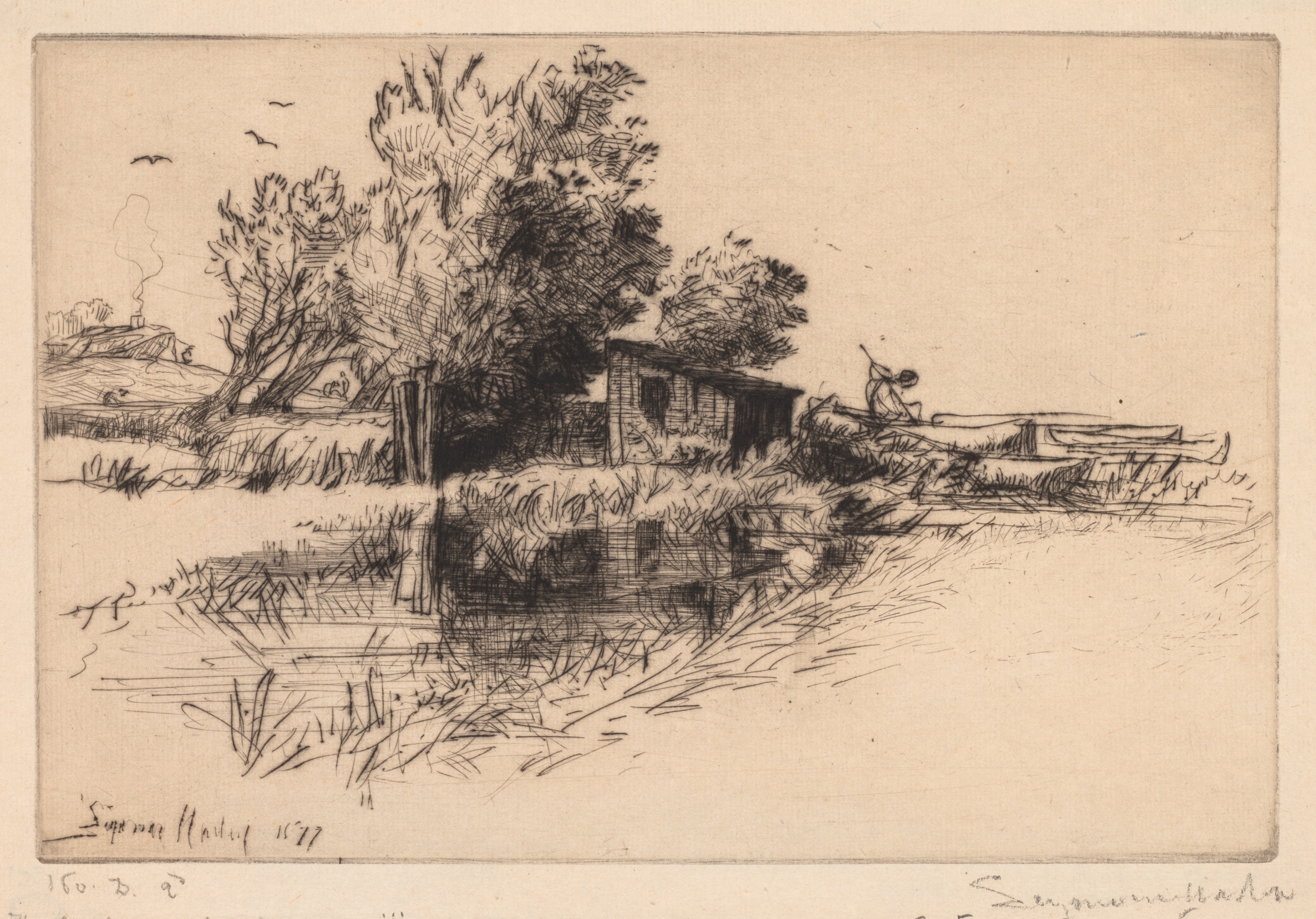 Francis Seymour Haden, The Little Boathouse