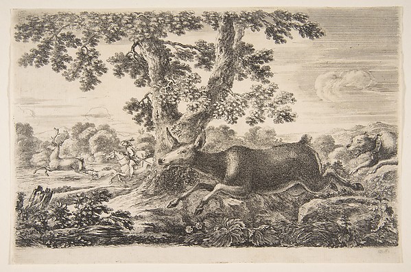 Stefano della Bella, Deer hunt, from 'Animal hunts' (Chasses à différents animaux)