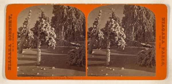 George E. Curtis, Sunlight & Shadow, Luna Island, Winter. [Niagara Falls, New York]