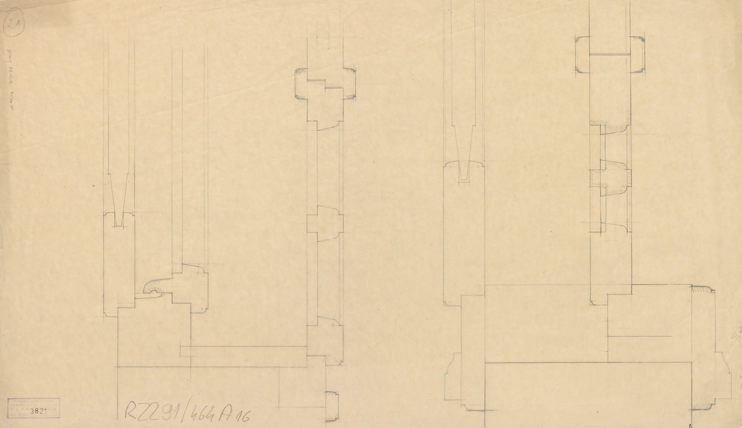 Viktor Kovačić, Vila Fröchlich, prozor/detalj