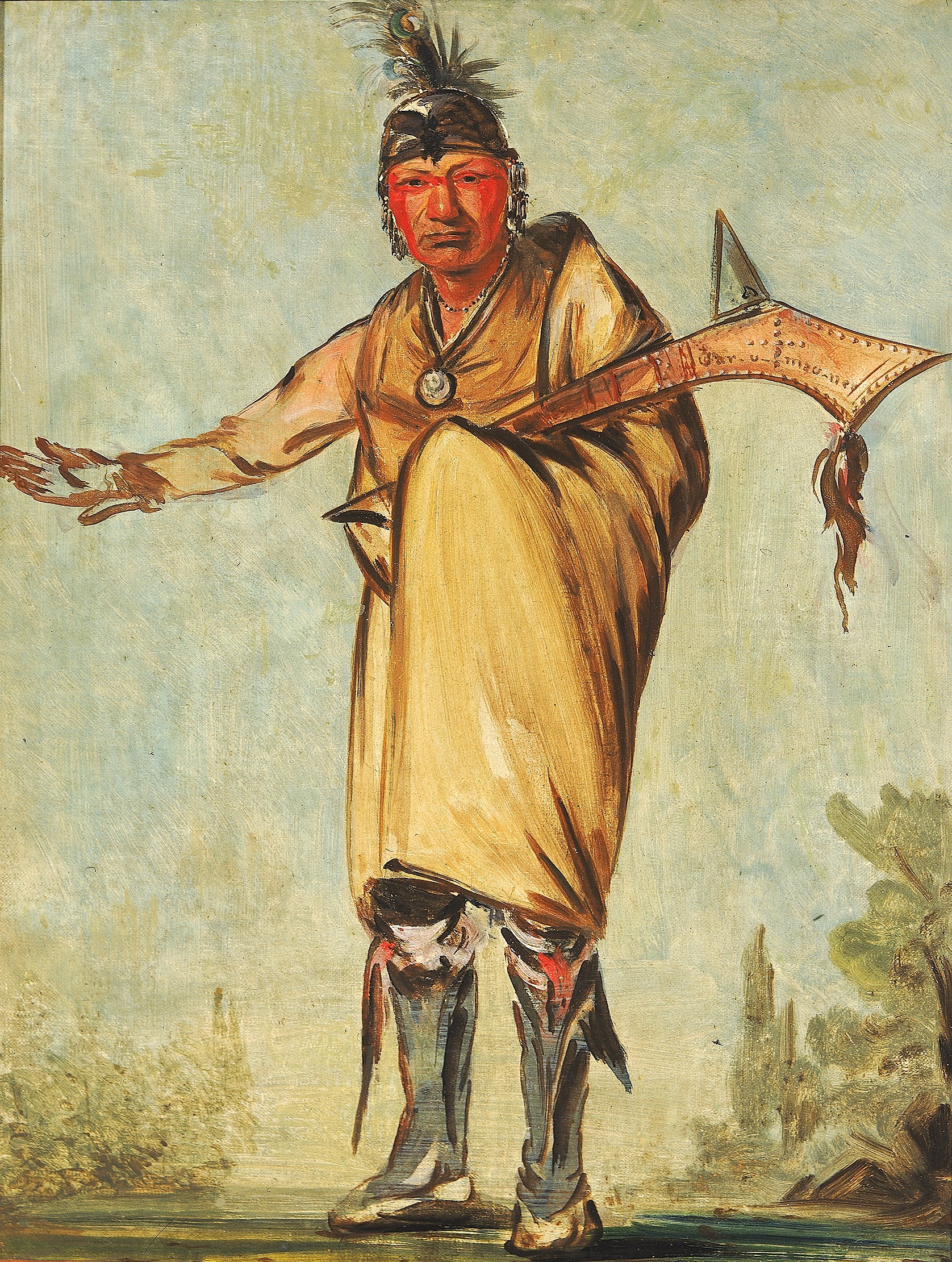 George Catlin, Náw-káw, Wood, Former Chief of the Tribe