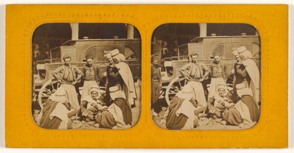 Unknown, [Group of ambulance drivers, possibly in Algeria]