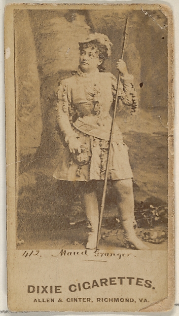 Allen & Ginter, Card 412, Maud Granger, from the Actors and Actresses series (N45, Type 7) for Dixie Cigarettes