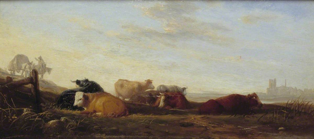 Augustus Wall Callcott, Dutch Landscape with Cattle