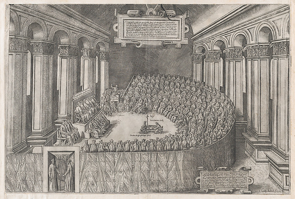 Anonymous, Italian, 16th century, Council of Trent, from "Speculum Romanae Magnificentiae"