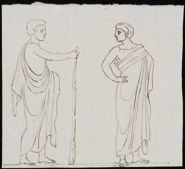 Unknown, Two figures in togas