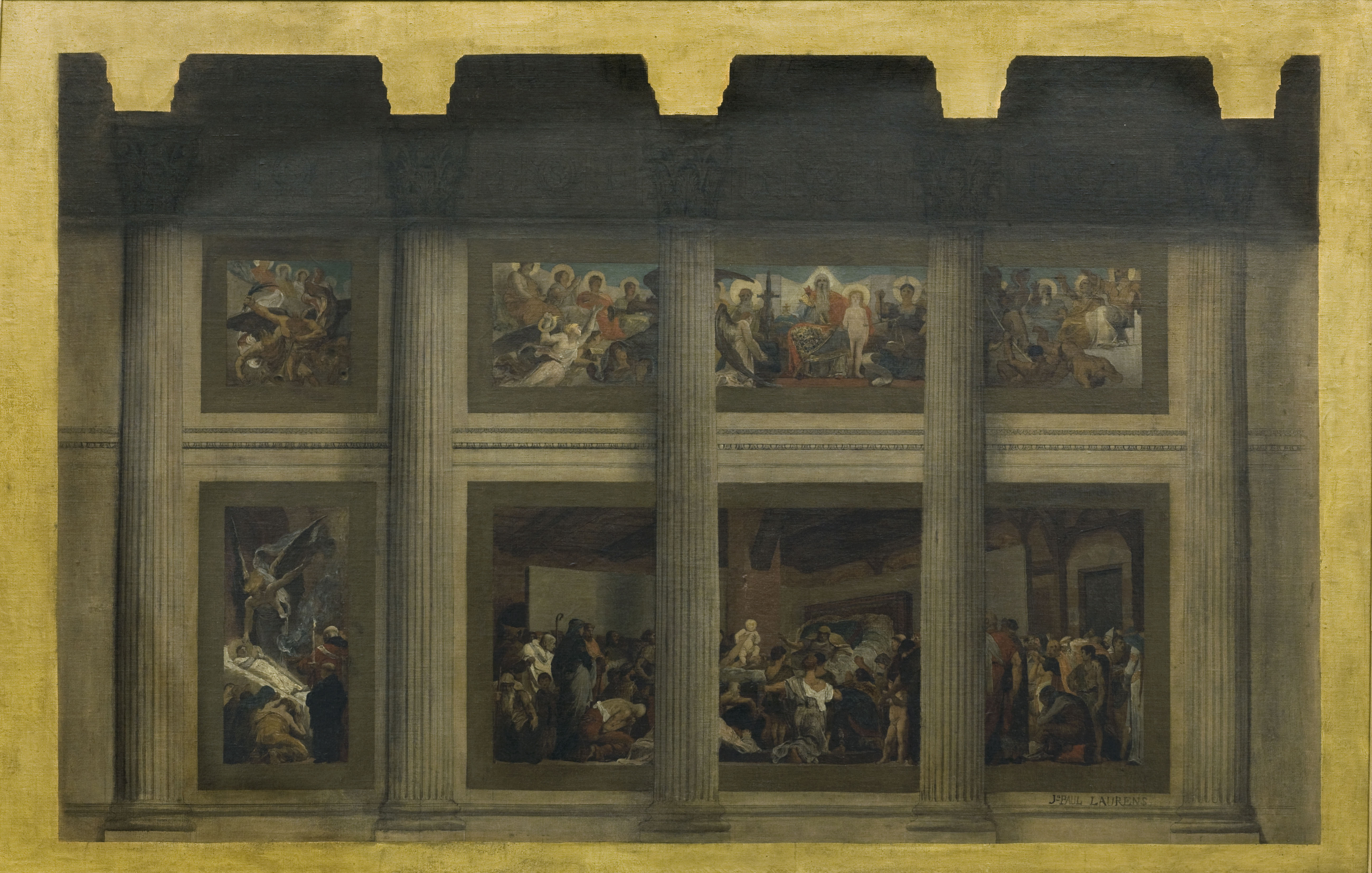 Jean-Paul Laurens, Esquisse pour le Panthéon : La mort de sainte Geneviève