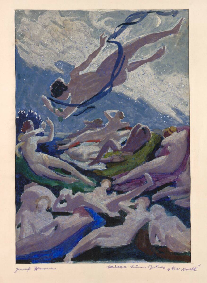 JosefWawra, Skizze zum Bilde "Die Nacht"