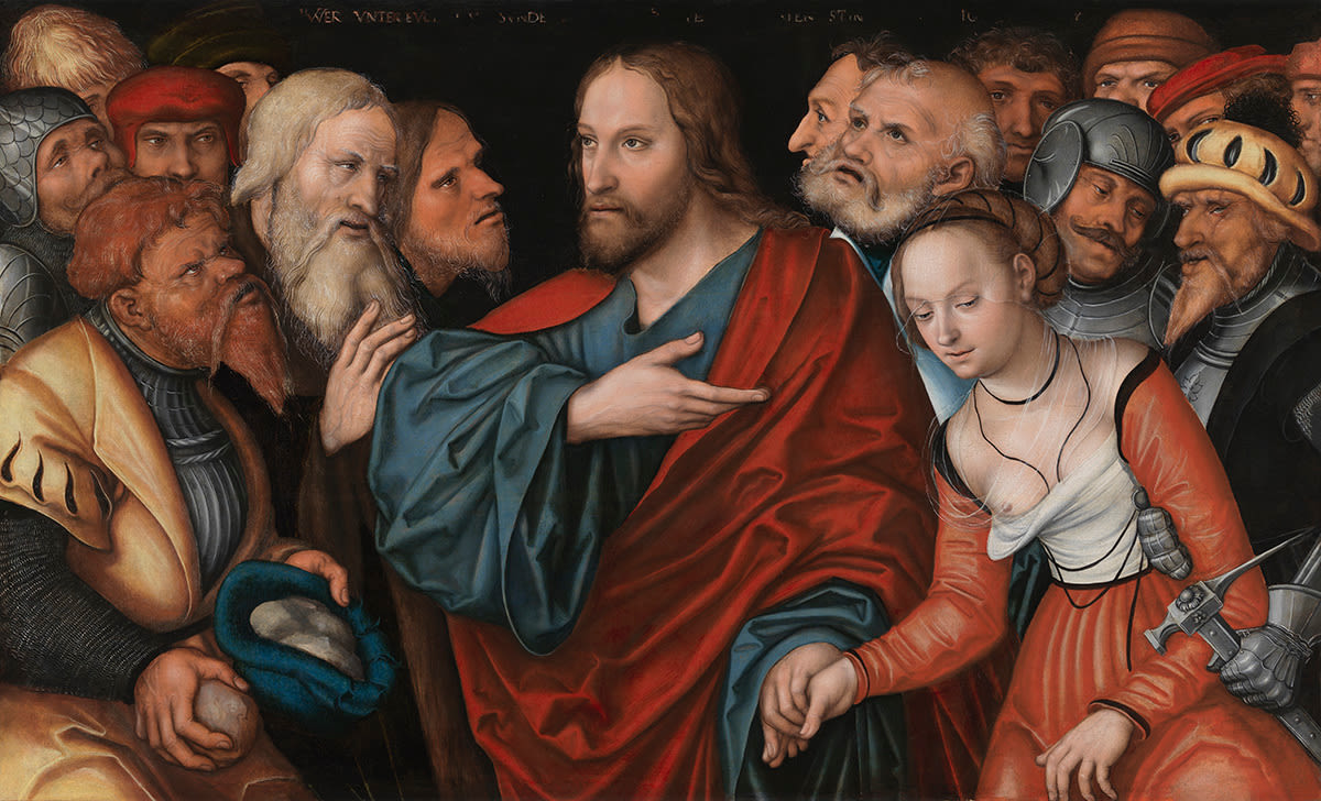 Lucas Cranach the Younger, Christ and the Adulteress
