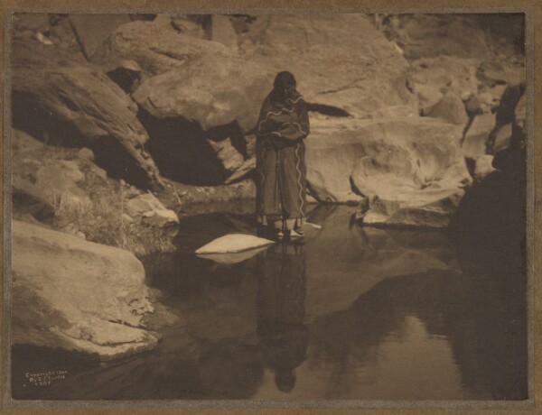 Edward S. Curtis, [Woman Standing in Water]