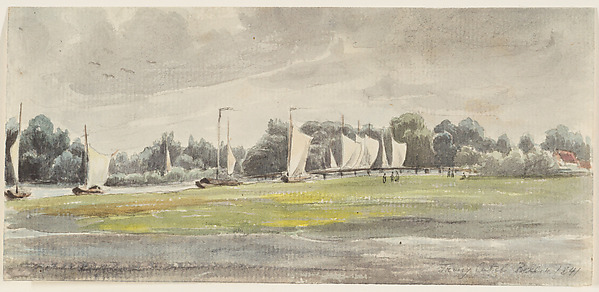 Franz Ludwig Catel, A Sailing Regatta near Berlin