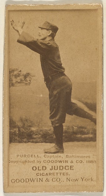 Goodwin & Company, Purcell, Captain, Baltimore Orioles, from the Old Judge series (N172) for Old Judge Cigarettes