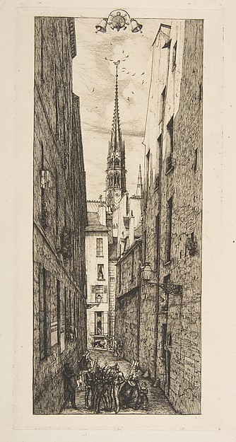 Charles Meryon, La Rue des Chantres (Rue des Chantres, Paris)