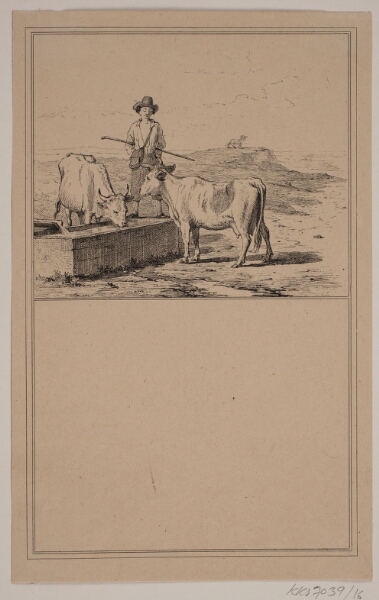 Adolph Kittendorff, Koen ved vandning. Nr. 15 i Chr. Winther og M. Rørbye, "25 Billeder for små børn"