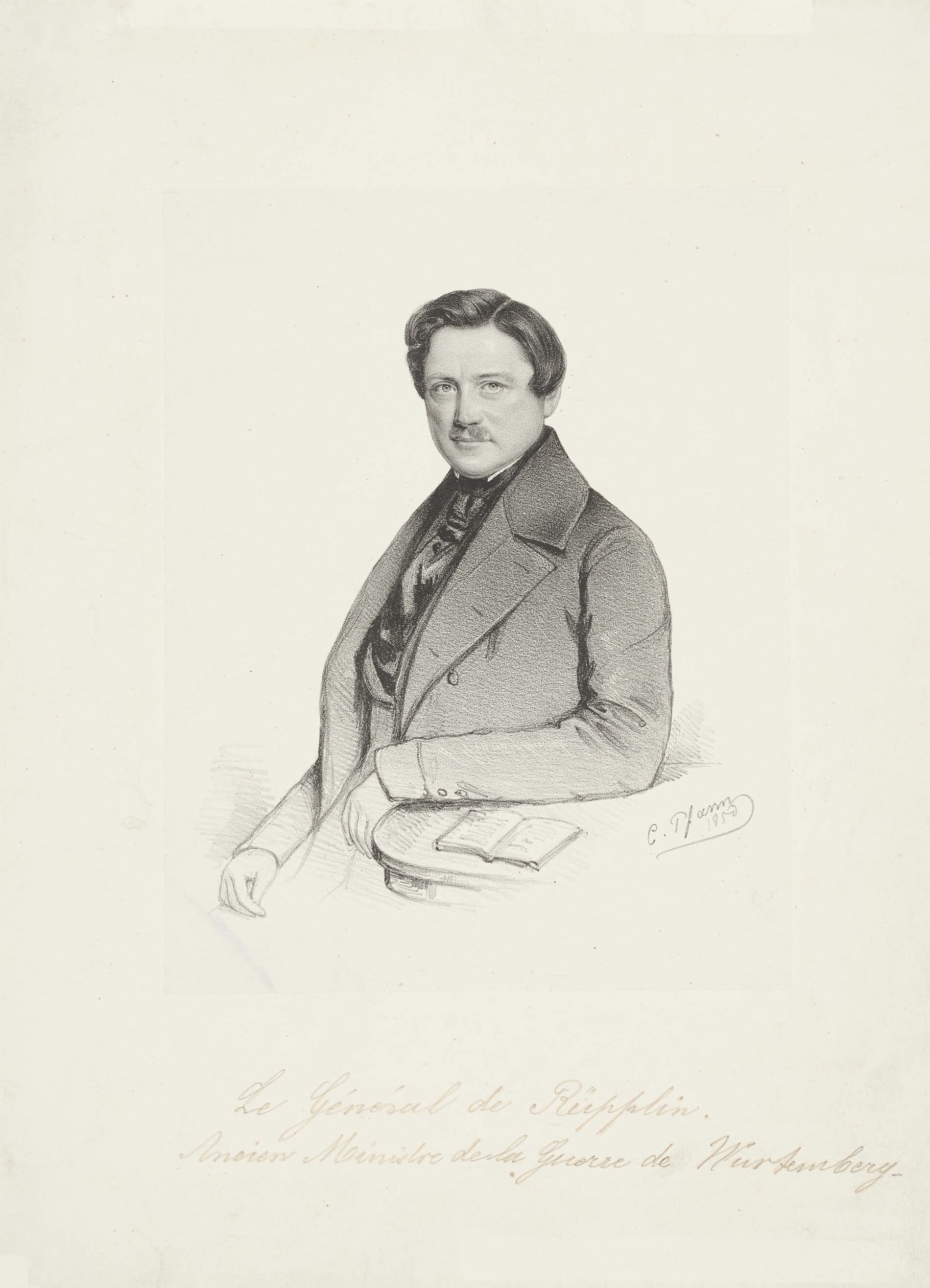 Christian Sigmund Pfann, Bildnis Freiherr August von Rüpplin