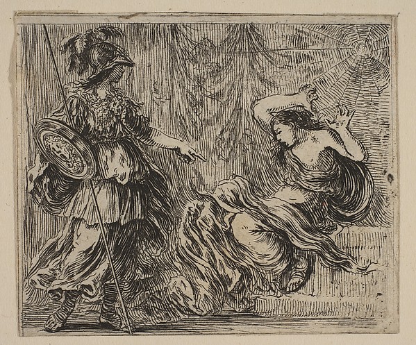 Stefano della Bella, Pallas et Arachne, from 'Game of Mythology' (Jeu de la Mythologie)