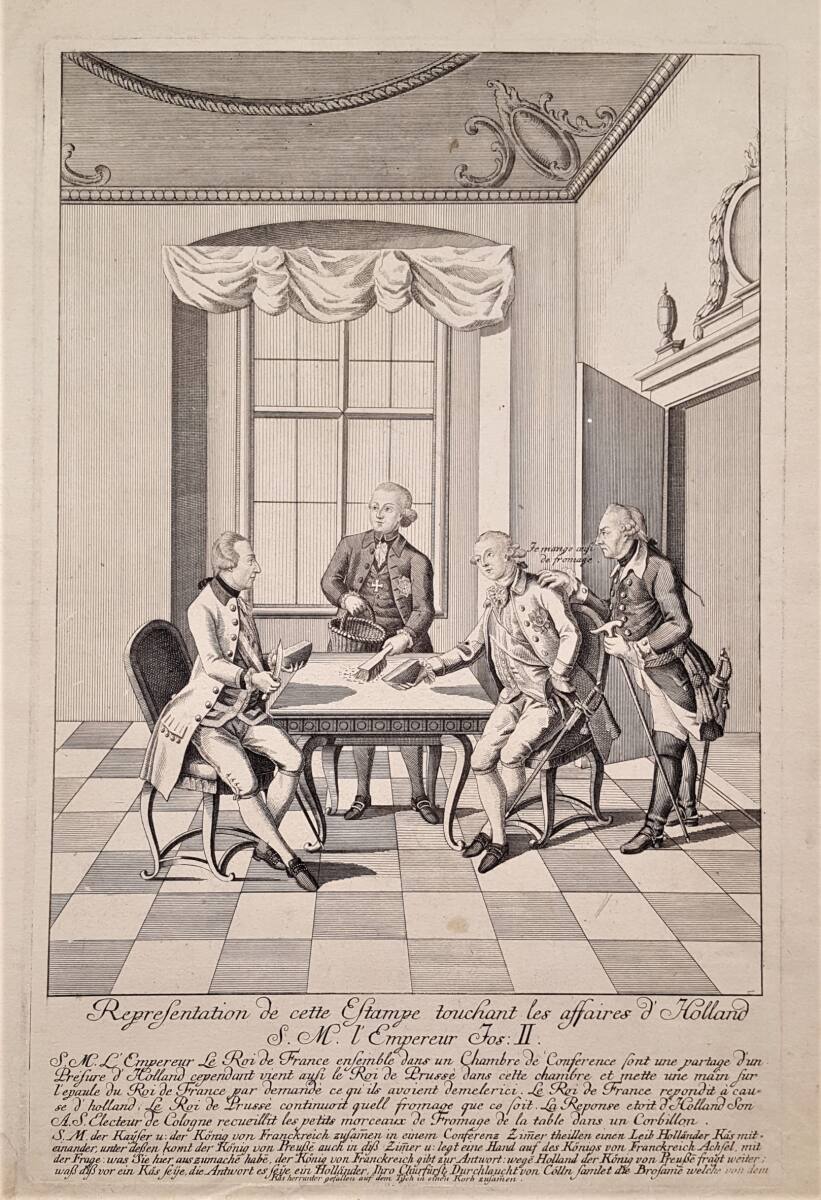 Anonym, Satirische Darstellung auf den Vertrag von Fontainebleau 1785