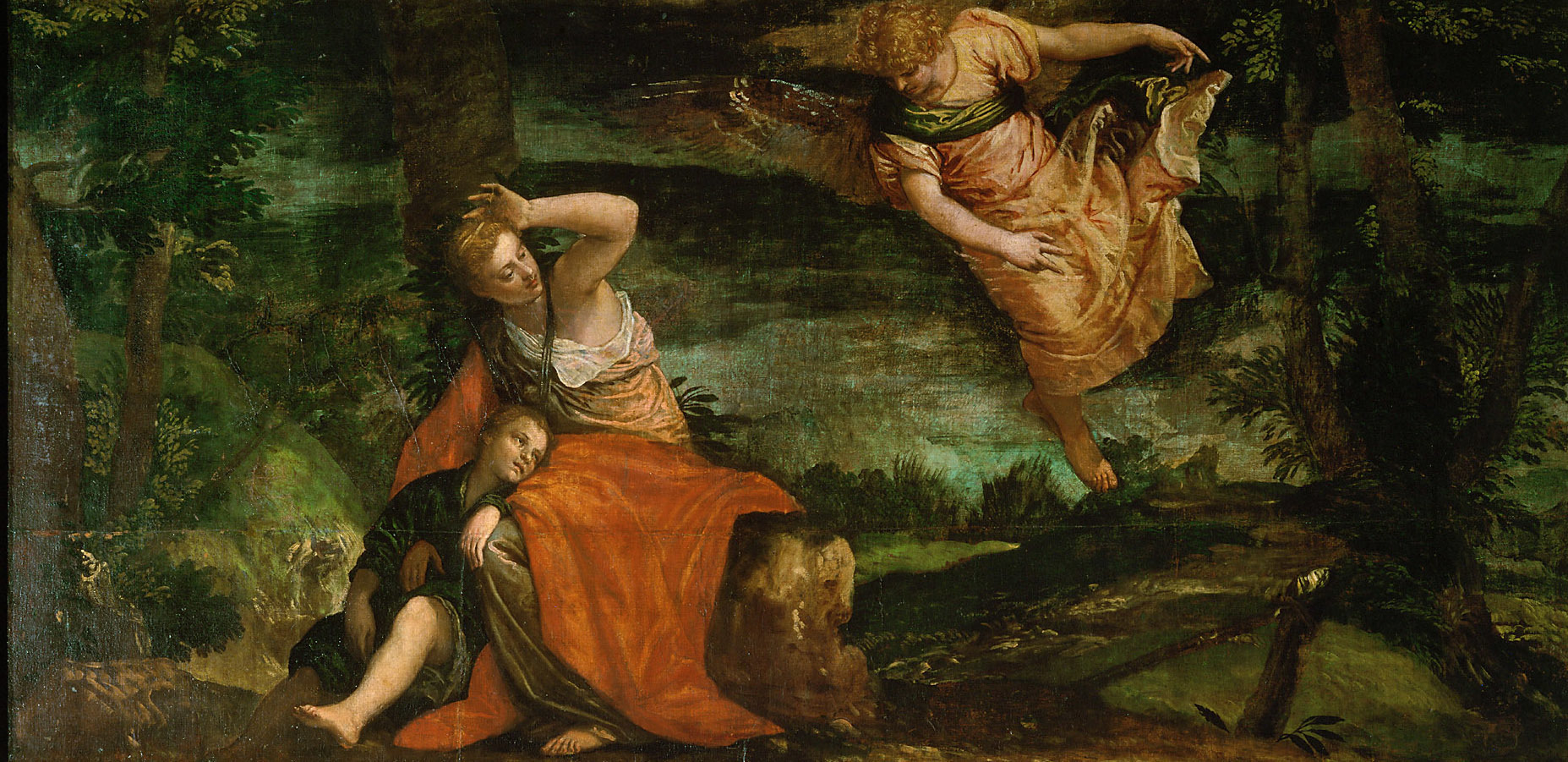 Paolo Veronese, The angel appears to Hagar in the desert / Hagar and Ismael in the Desert of Bersheeba