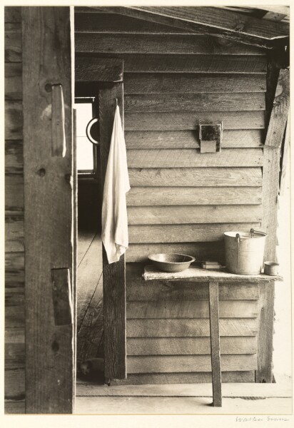 Walker Evans, Washroom in the Dog Run of the Burroughs Home, Hale County, Alabama
