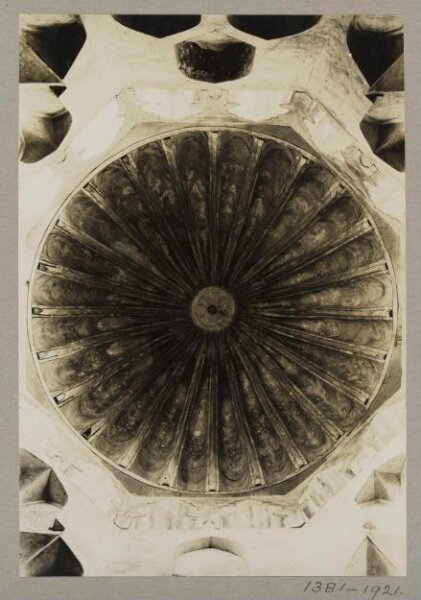 K.A.C. Creswell, Dome looking upward in the mausoleum of Sayyida Ruqayya, Cairo