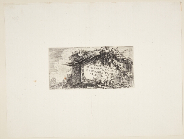 Giovanni Battista Piranesi, Romerske antiker udenfor Rom tegnet og graveret af Giambatta Piranesi, Venetiansk arkitekt