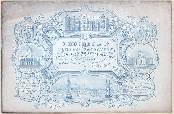 Anonymous, Trade Card for J. Hughes & Co., Engraver