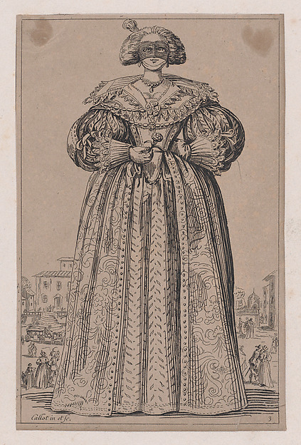 Anonymous, Copy of La Dame au Masque (The Lady Wearing a Mask), from "La Noblesse" (The Nobility)