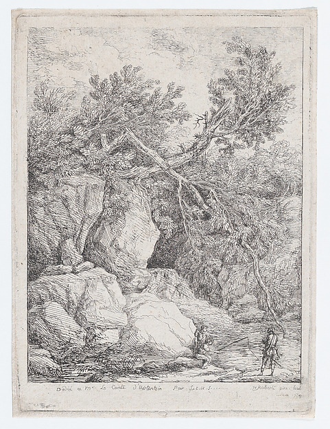 Hubert Robert, Landscape with a Fallen Tree