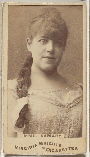 Allen & Ginter, Madam Samary, from the Actors and Actresses series (N45, Type 1) for Virginia Brights Cigarettes