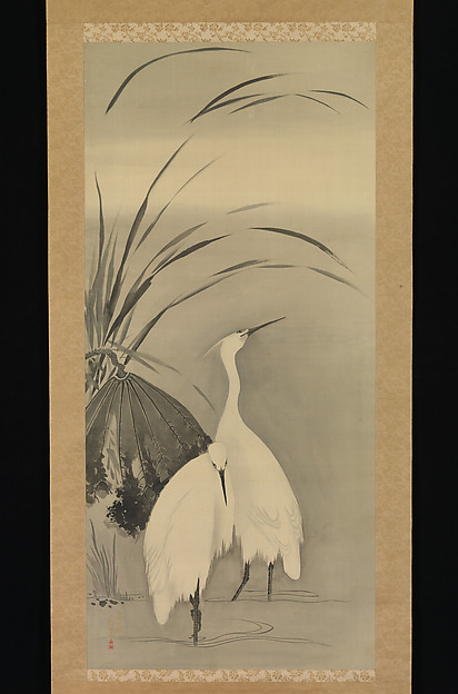 Sakai Hōitsu, Two Egrets and Lotus