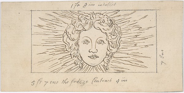 Anonymous, British, late 18th–early 19th century, Head of Apollo in Glory
