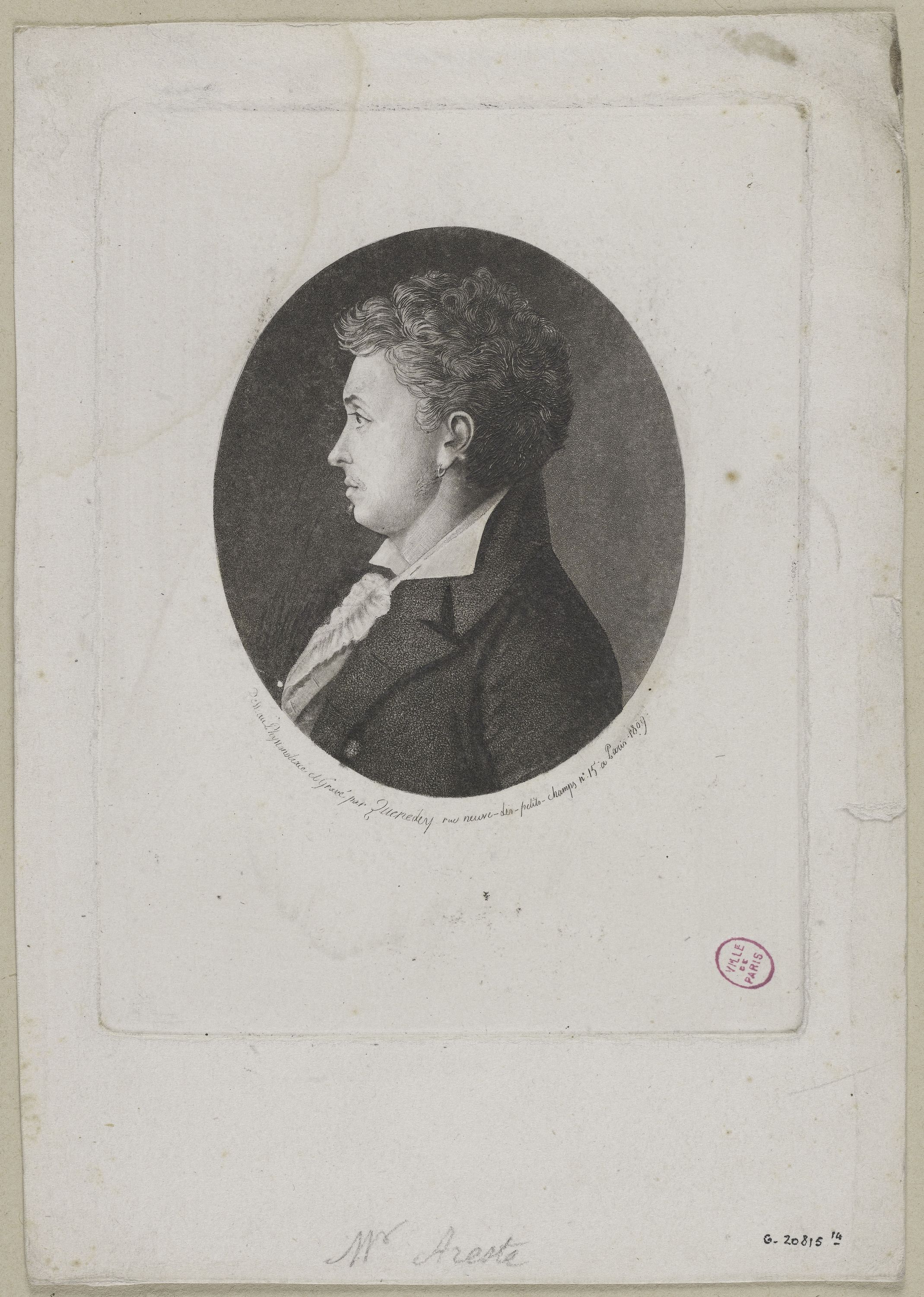 Edmé Quenedey, Portrait de Monsieur Areste