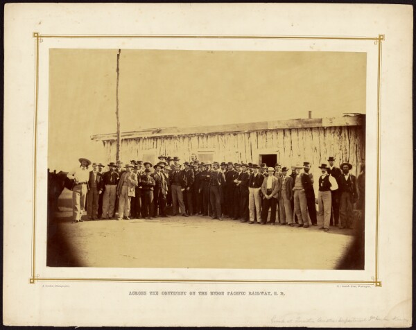 Alexander Gardner, [Group at Quarter Master's Department, Ft. Harker, Kansas]