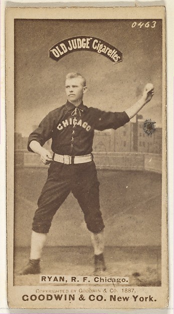 Goodwin & Company, Ryan, Right Field, Chicago, from the Old Judge series (N172) for Old Judge Cigarettes