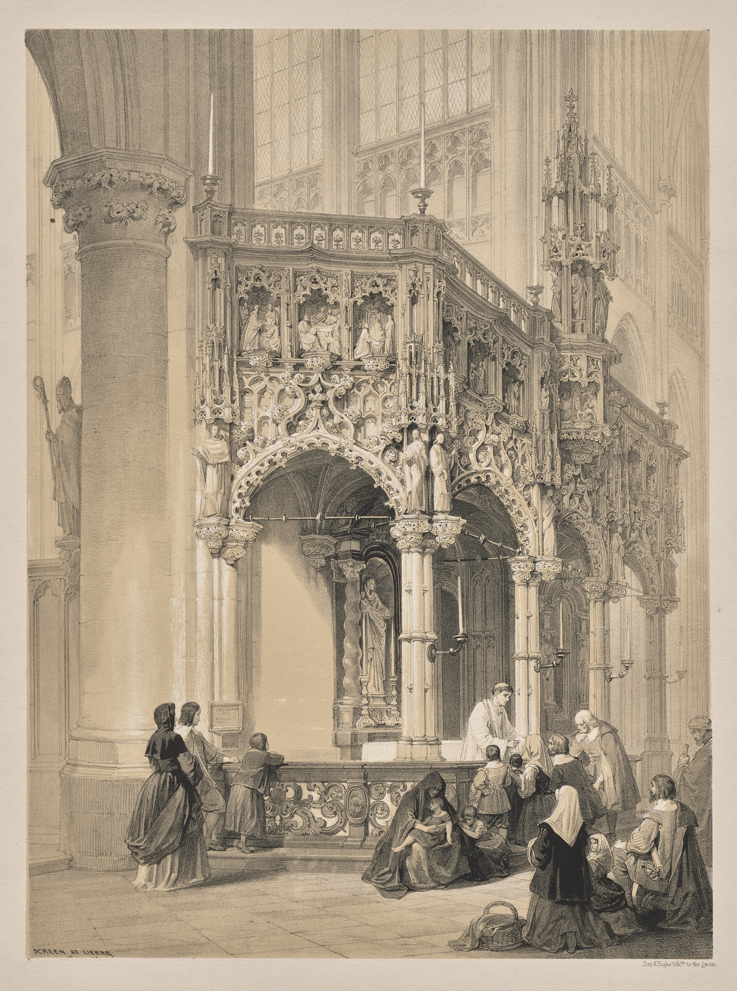 Louis Haghe, Sketches in Belgium and Germany, Second Series:  No. 17 - Screens at Lierre