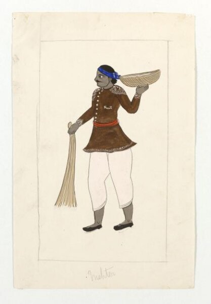 Unknown, One of seven drawings of people and occupations and a lion.