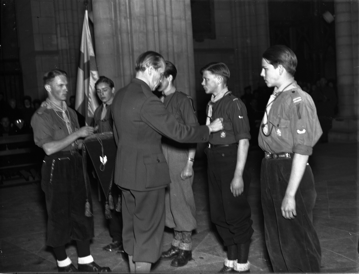 Paul Sandberg, “The Wasak Years in Upsala have commemorated” - medal distribution in Uppsala Cathedral, Uppsala March 1942