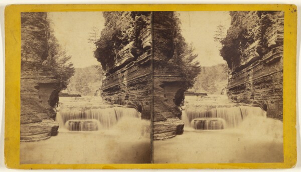 Edward and Henry T. Anthony & Co., Scenery of Ithaca and Vicinity, N.Y. Looking out through the entrance to Enfield Ravine.