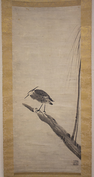 Sesshū Tōyō 雪舟等楊, Heron and Willow