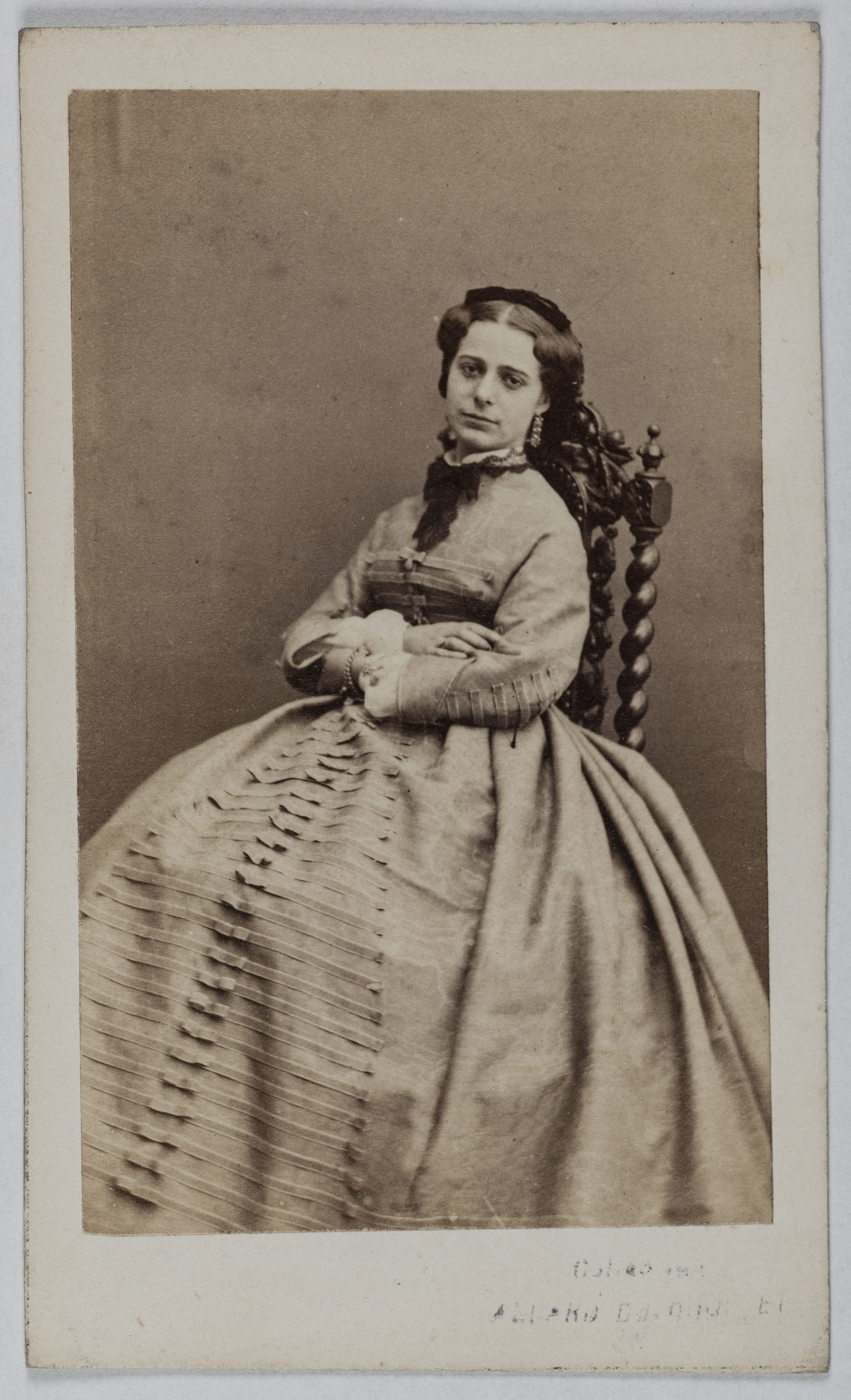 Numa Fils, Portrait d'Emma Fleury (épouse Franceschi), (1837- ), (actrice à la Comédie française)