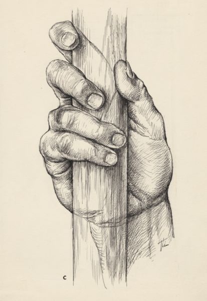 J Tinkelenberg, Hand holding a pole